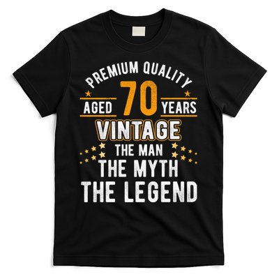 Vintage The Man Myth Legend 70 Yrs 70th Birthday Shirt T-Shirt