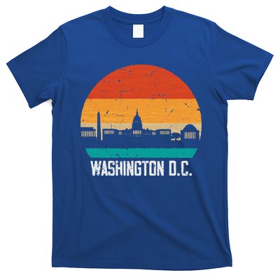 Washington D.C. USA Retro Vintage Sunset Skyline T-Shirt