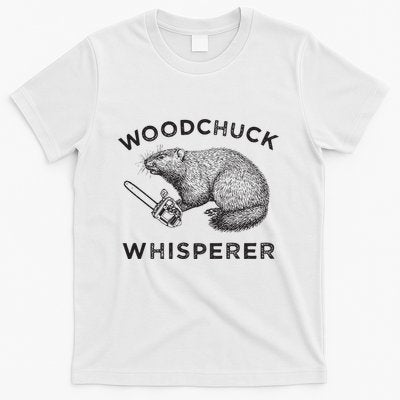 Woodchuck Funny Groundhog With Chainsaw T-Shirt