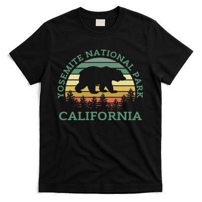 Yosemite National Park California Bear Nature Outdoors Retro T-Shirt