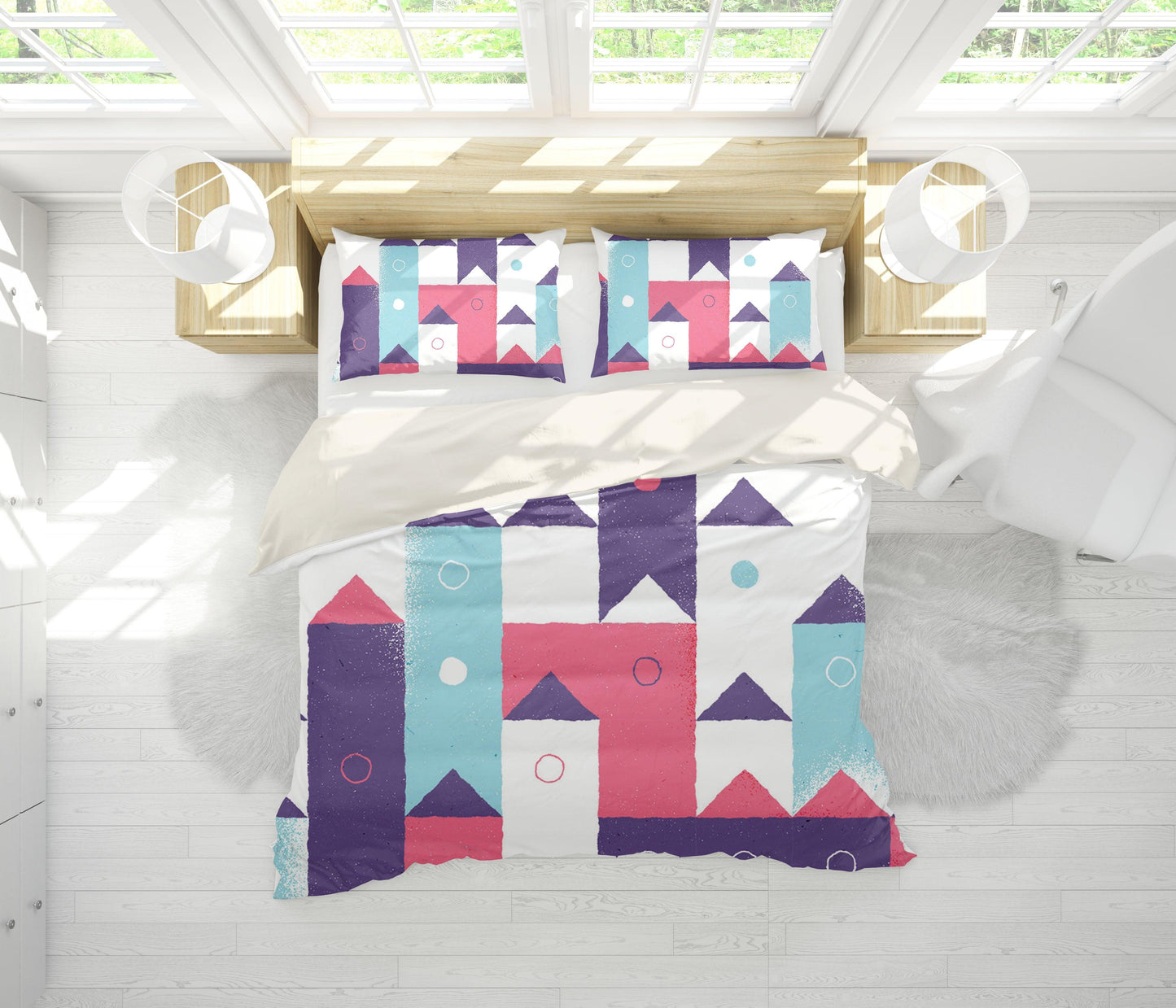 3D Cartoon House Quilt Cover Set Bedding Set Pillowcases 169