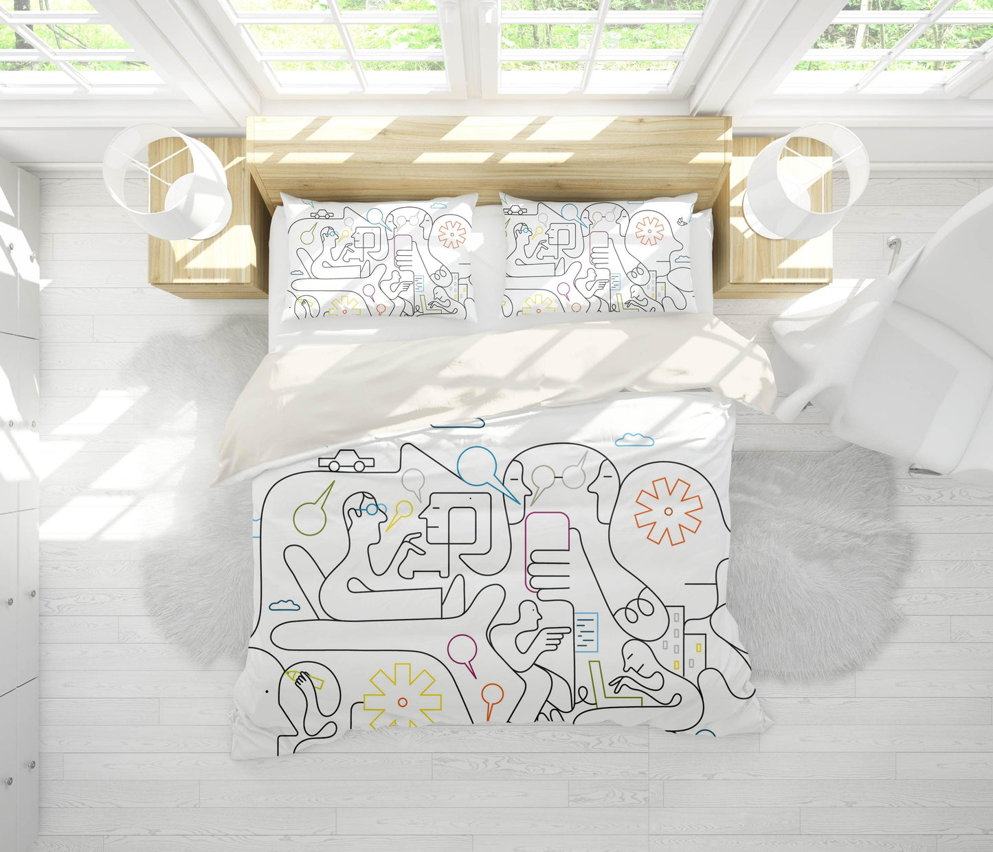 3D Cartoon Man Quilt Cover Set Bedding Set Pillowcases 113