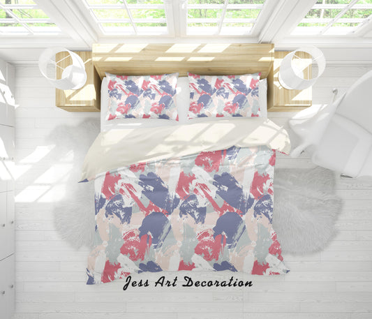 3D Blue Red Green Watercolor Quilt Cover Set Bedding Set Pillowcases 54