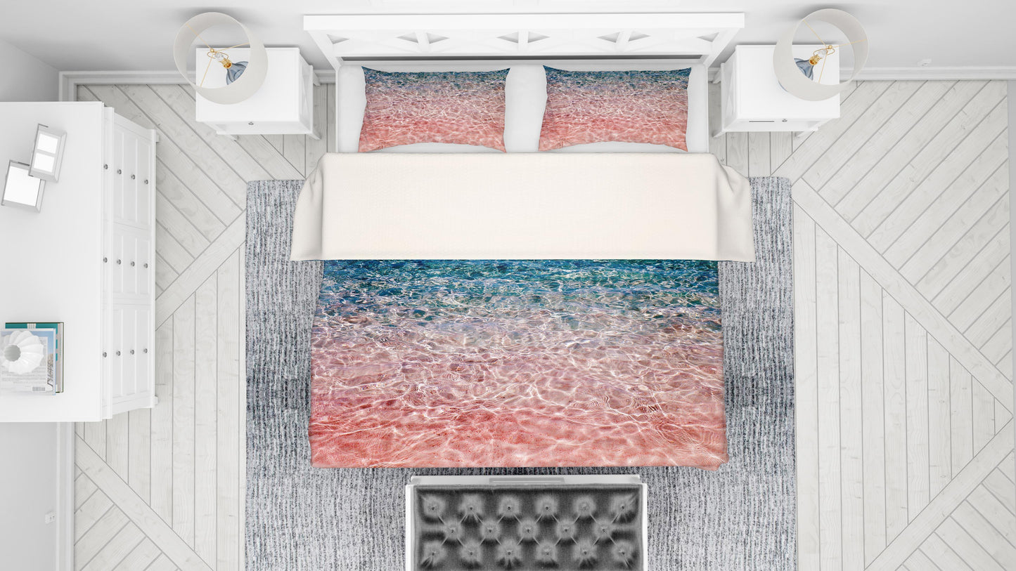 3D Blue Red Sea Ripple Quilt Cover Set Bedding Set Pillowcases 19