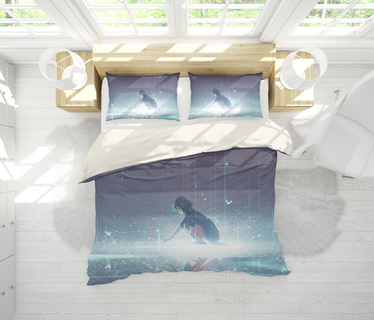 3D Cartoon Girl Quilt Cover Set Bedding Set Pillowcases 158