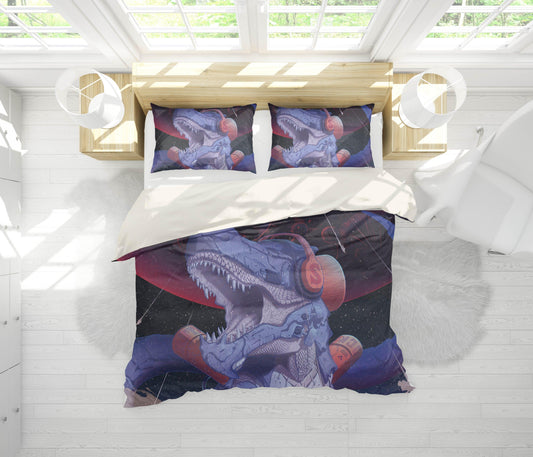 3D Blue Dinosaurs Quilt Cover Set Bedding Set Pillowcases 161
