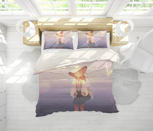 3D Cartoon Girl Quilt Cover Set Bedding Set Pillowcases 152