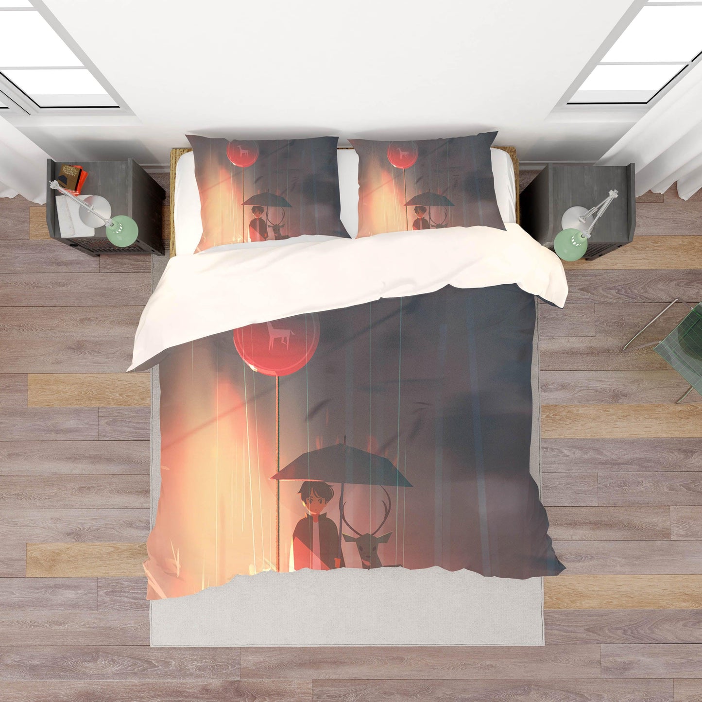 3D Cartoon Boy Deer Quilt Cover Set Bedding Set Pillowcases 118