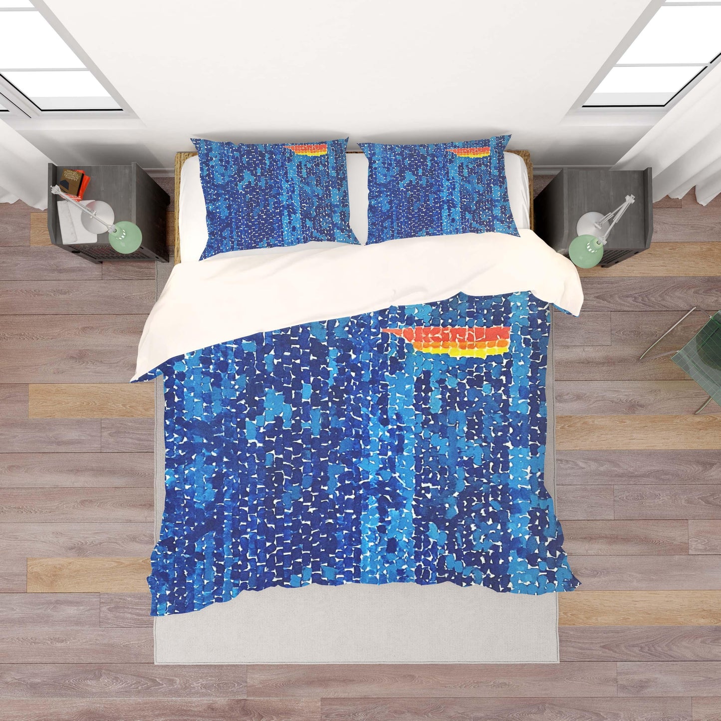 3D Blue Mosaic Quilt Cover Set Bedding Set Pillowcases  28