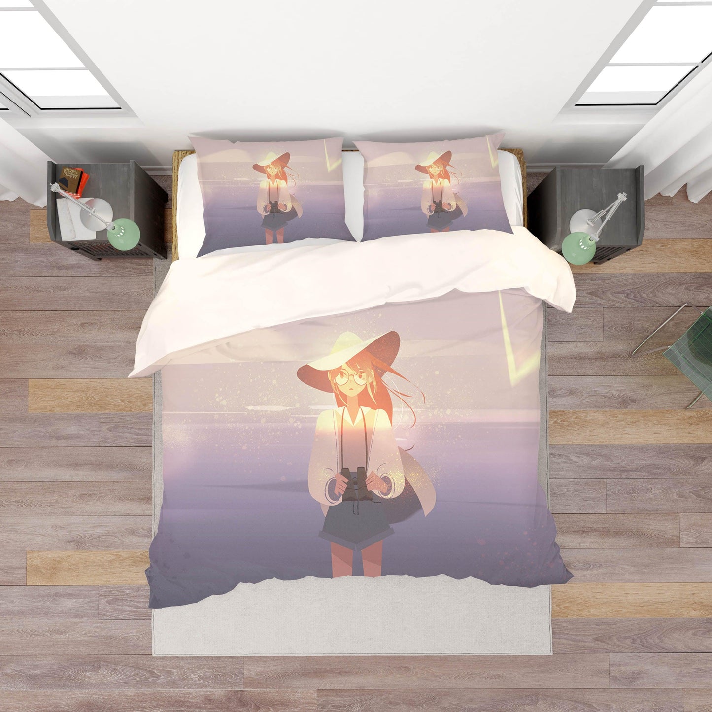 3D Cartoon Girl Quilt Cover Set Bedding Set Pillowcases 152