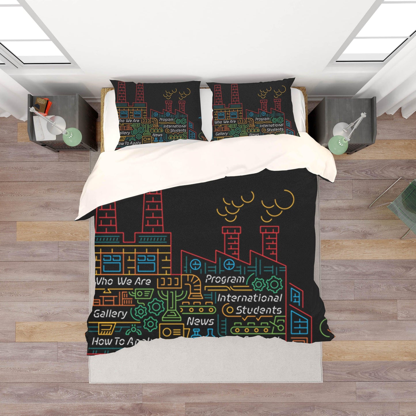 3D Cartoon Lab Quilt Cover Set Bedding Set Pillowcases 133