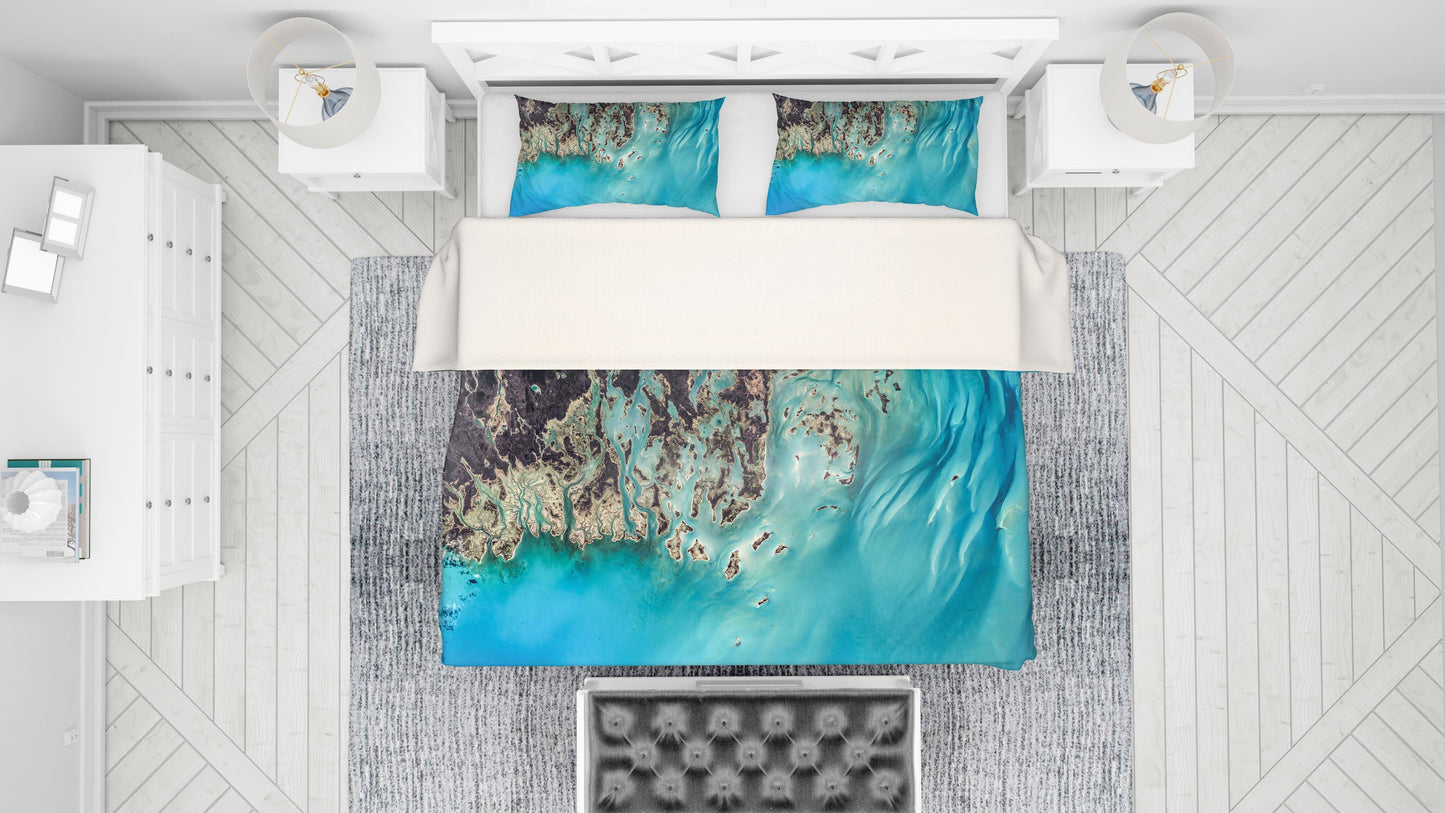 3D Blue Sea Wave Quilt Cover Set Bedding Set Pillowcases 73