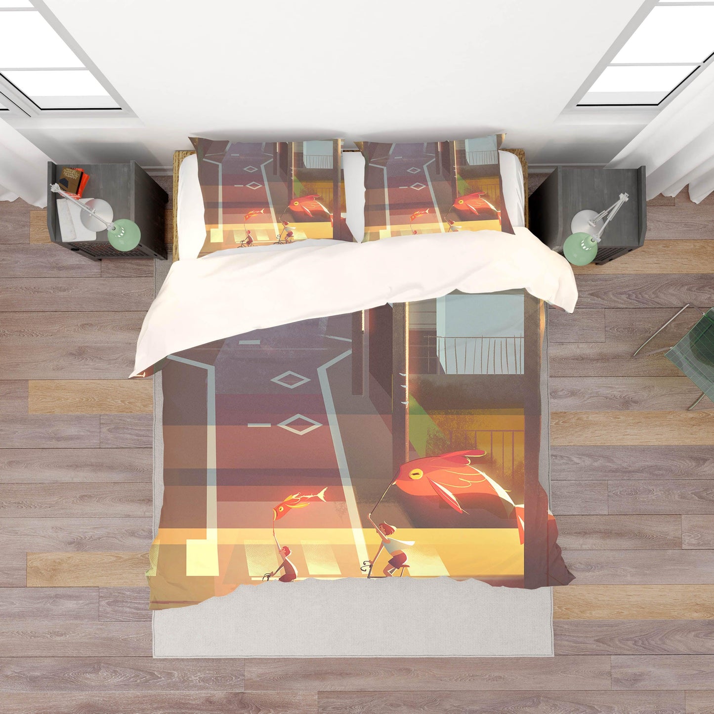 3D Cartoon Boy Girl Quilt Cover Set Bedding Set Pillowcases 129