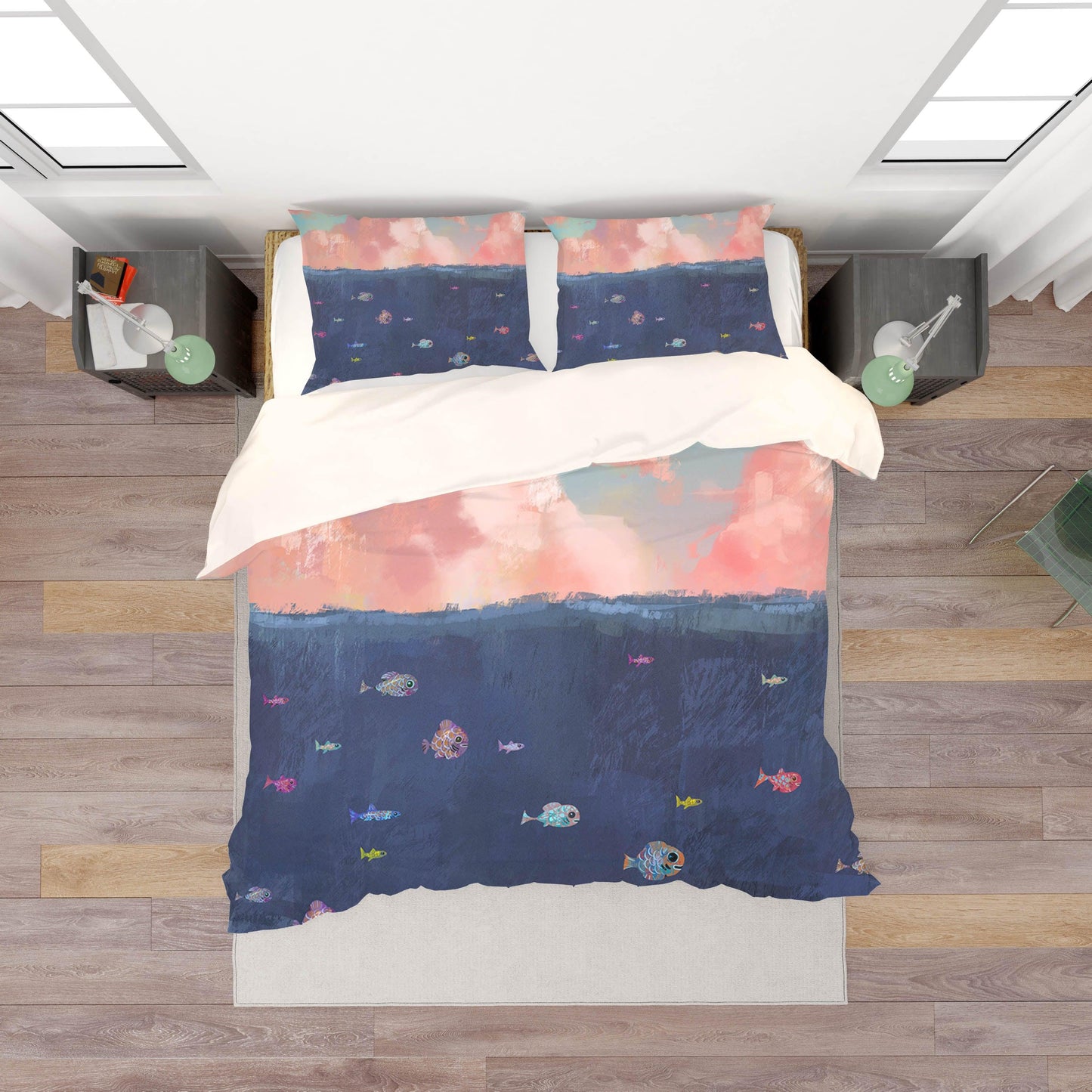 3D Cartoon Colorful Fish Pattern Quilt Cover Set Bedding Set Pillowcases  19