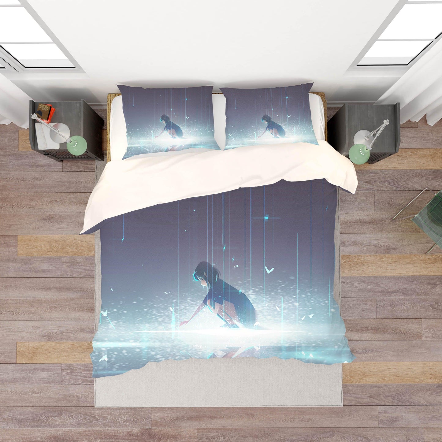 3D Cartoon Girl Quilt Cover Set Bedding Set Pillowcases 158