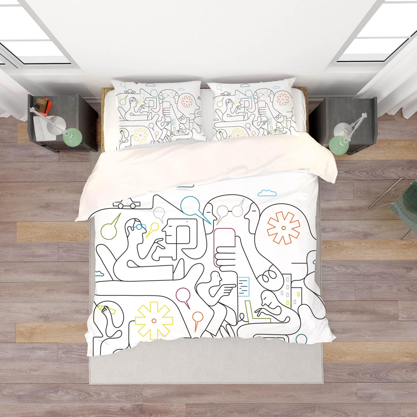 3D Cartoon Man Quilt Cover Set Bedding Set Pillowcases 113
