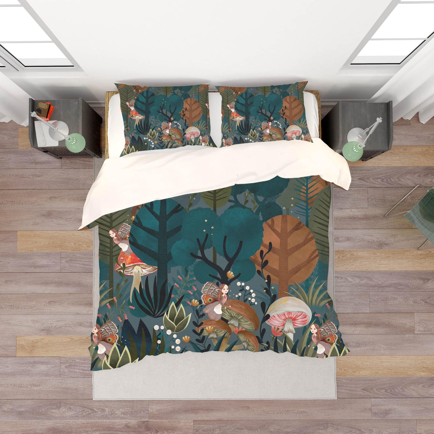 3D Cartoon Forest Mushroom Fairy Quilt Cover Set Bedding Set Pillowcases 155