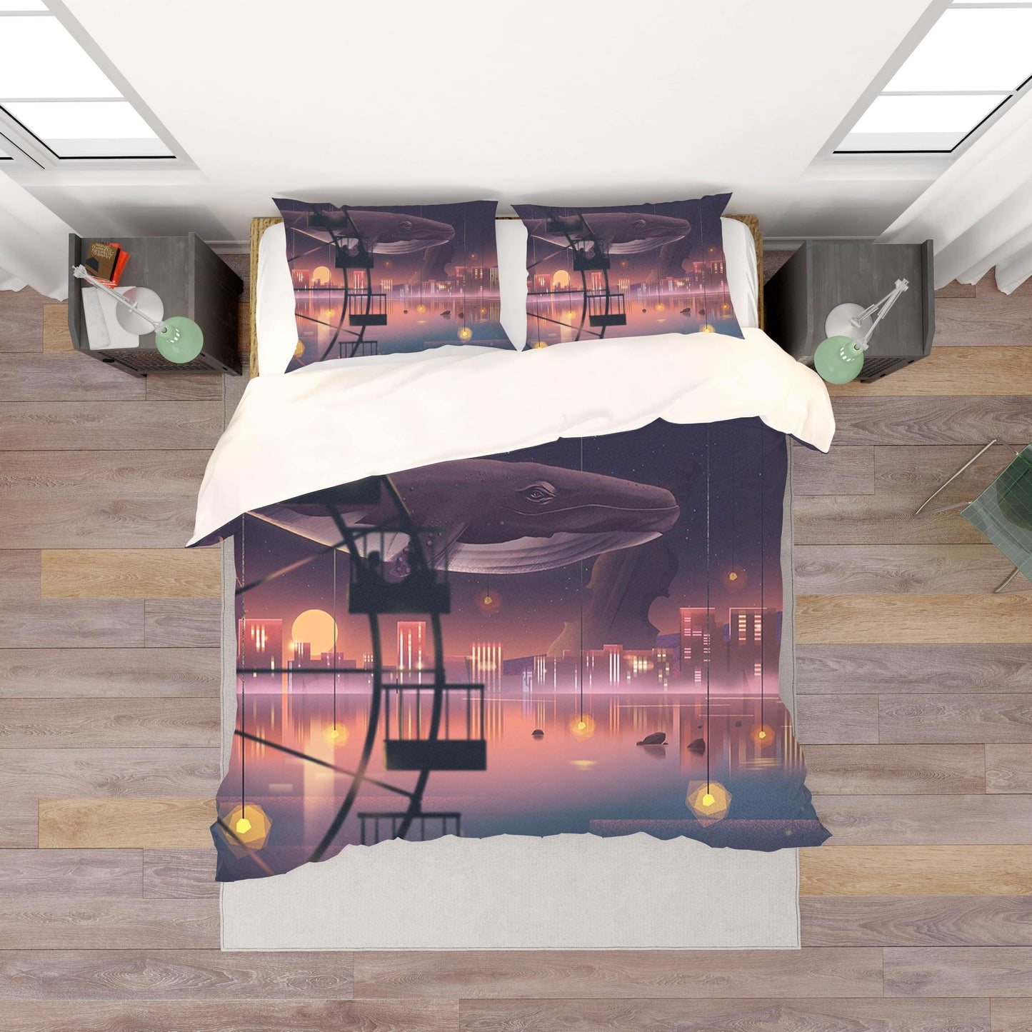 3D Cartoon City Quilt Cover Set Bedding Set Pillowcases 135