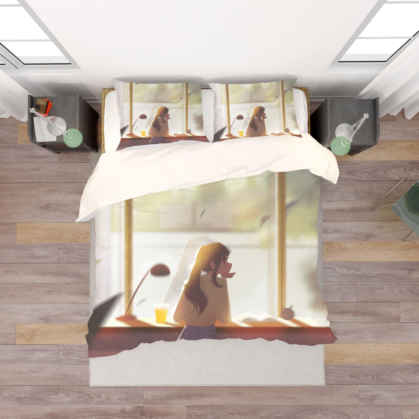 3D Cartoon Girl Quilt Cover Set Bedding Set Pillowcases 121