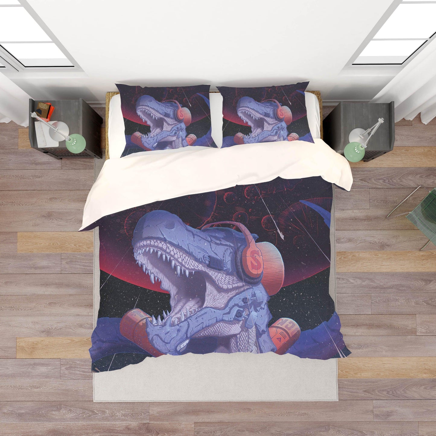 3D Blue Dinosaurs Quilt Cover Set Bedding Set Pillowcases 161