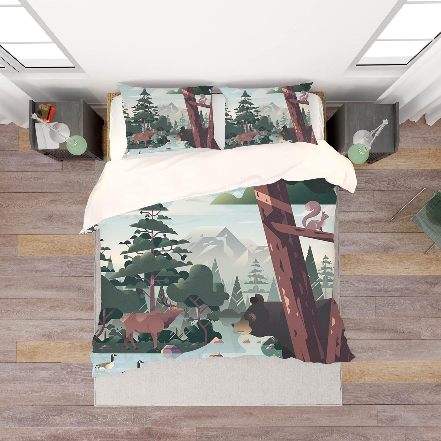 3D Cartoon Green Tropical Quilt Cover Set Bedding Set Pillowcases  18