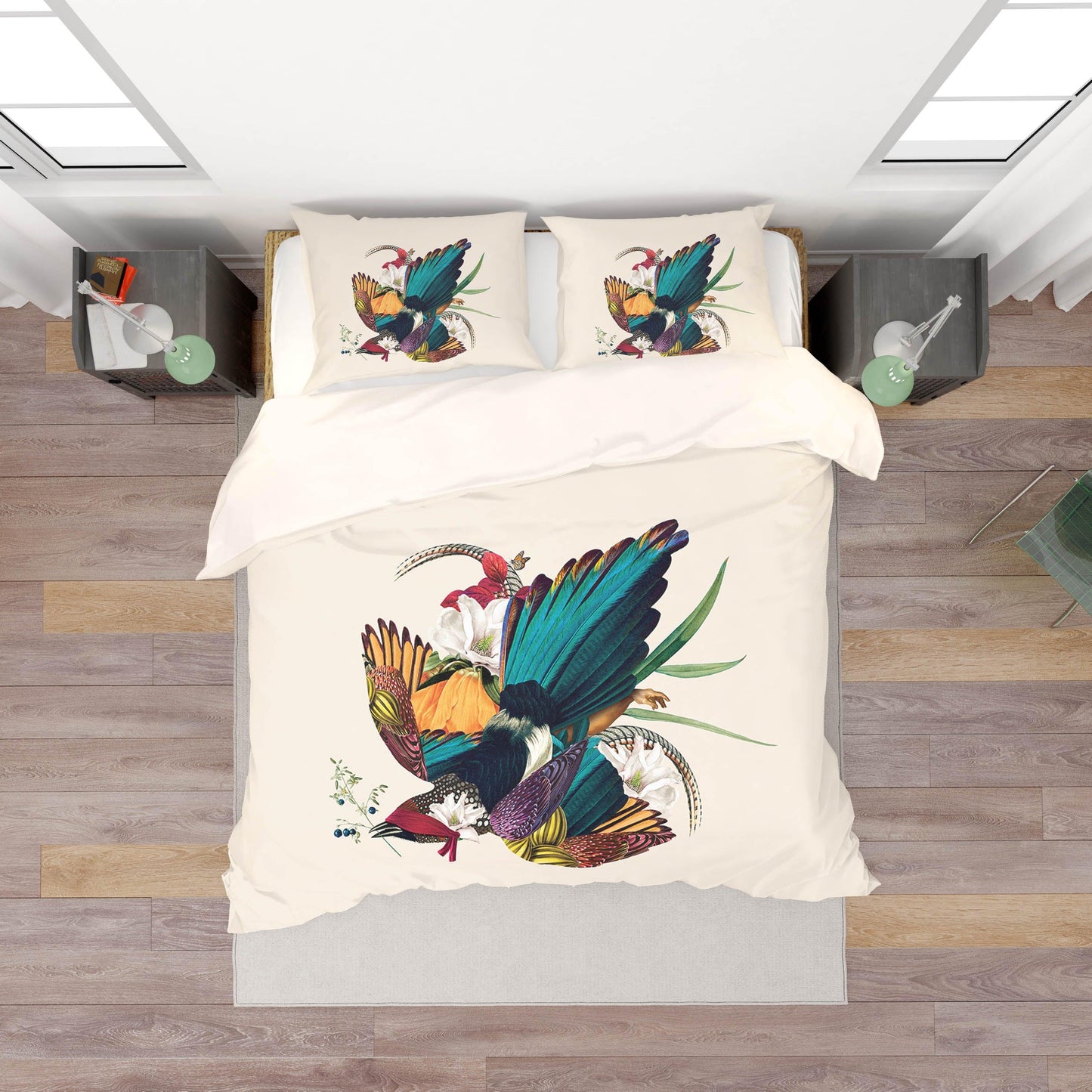 3D Blue Bird Quilt Cover Set Bedding Set Pillowcases 185