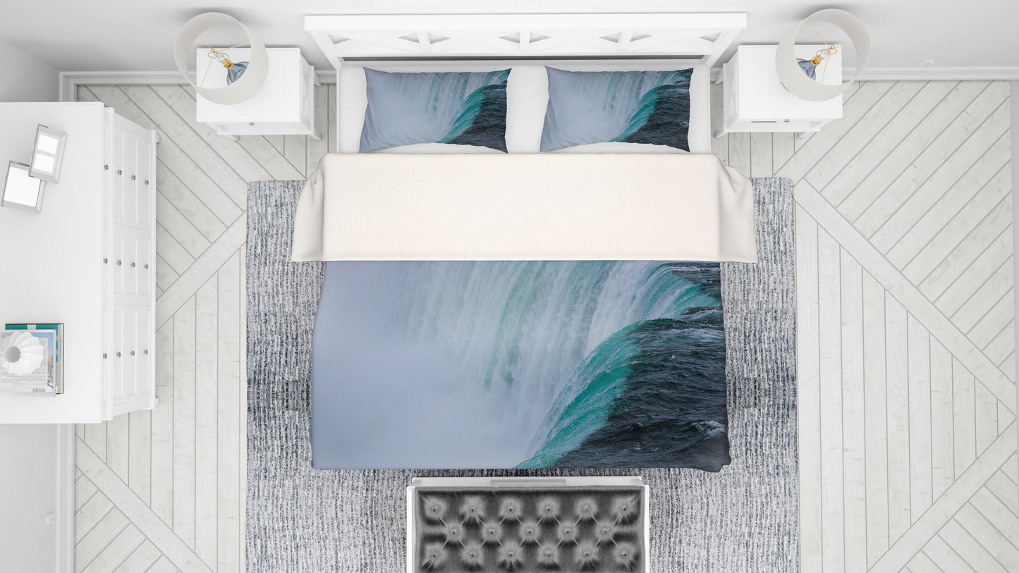 3D Blue Sea Waterfall Quilt Cover Set Bedding Set Pillowcases 94