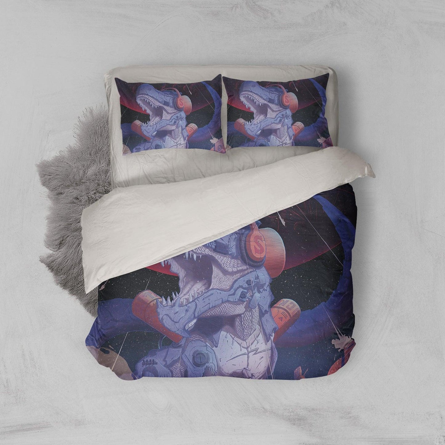 3D Blue Dinosaurs Quilt Cover Set Bedding Set Pillowcases 161