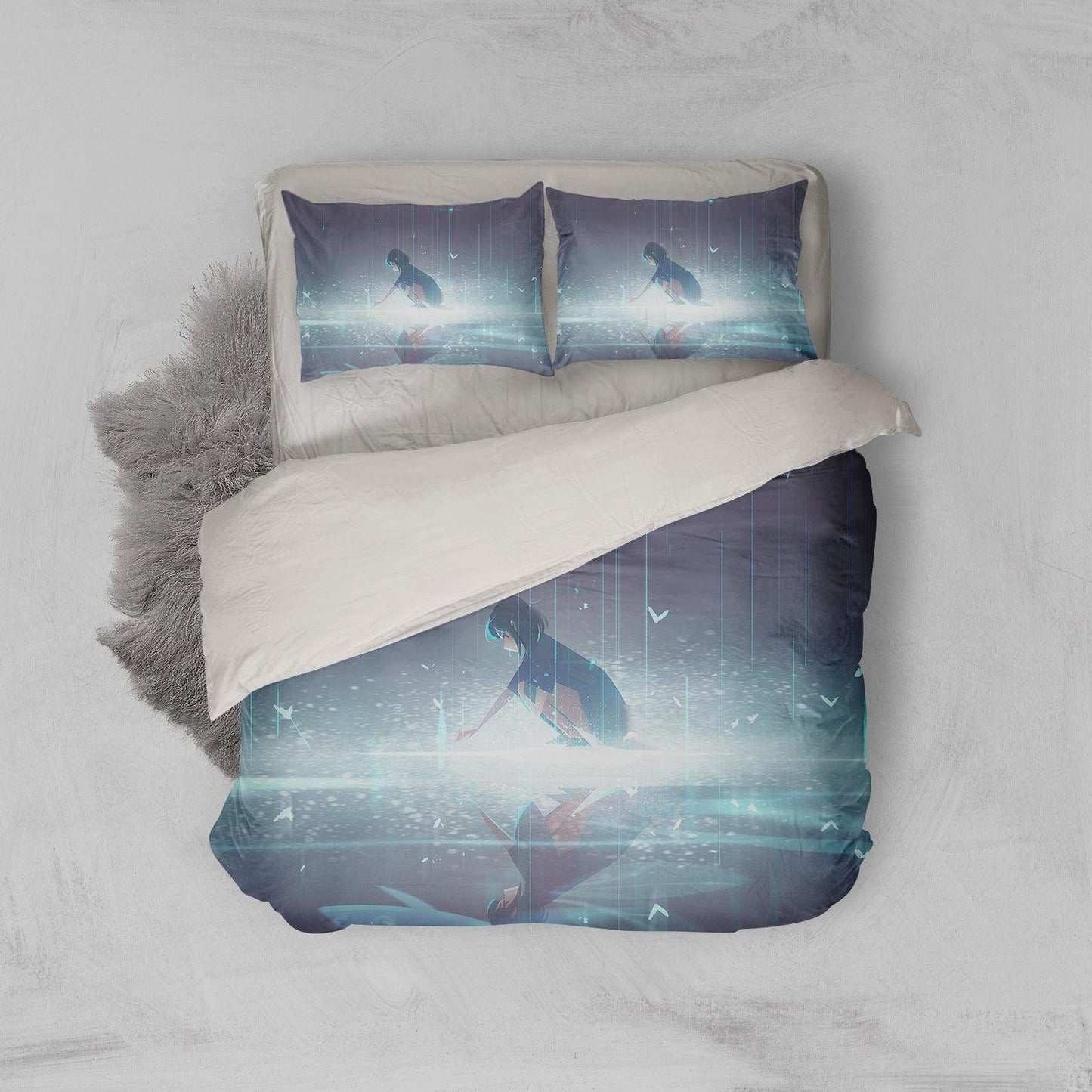 3D Cartoon Girl Quilt Cover Set Bedding Set Pillowcases 158