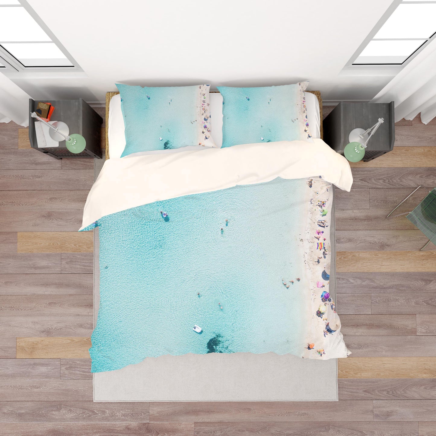 3D Blue Sea Beach Quilt Cover Set Bedding Set Pillowcases 26