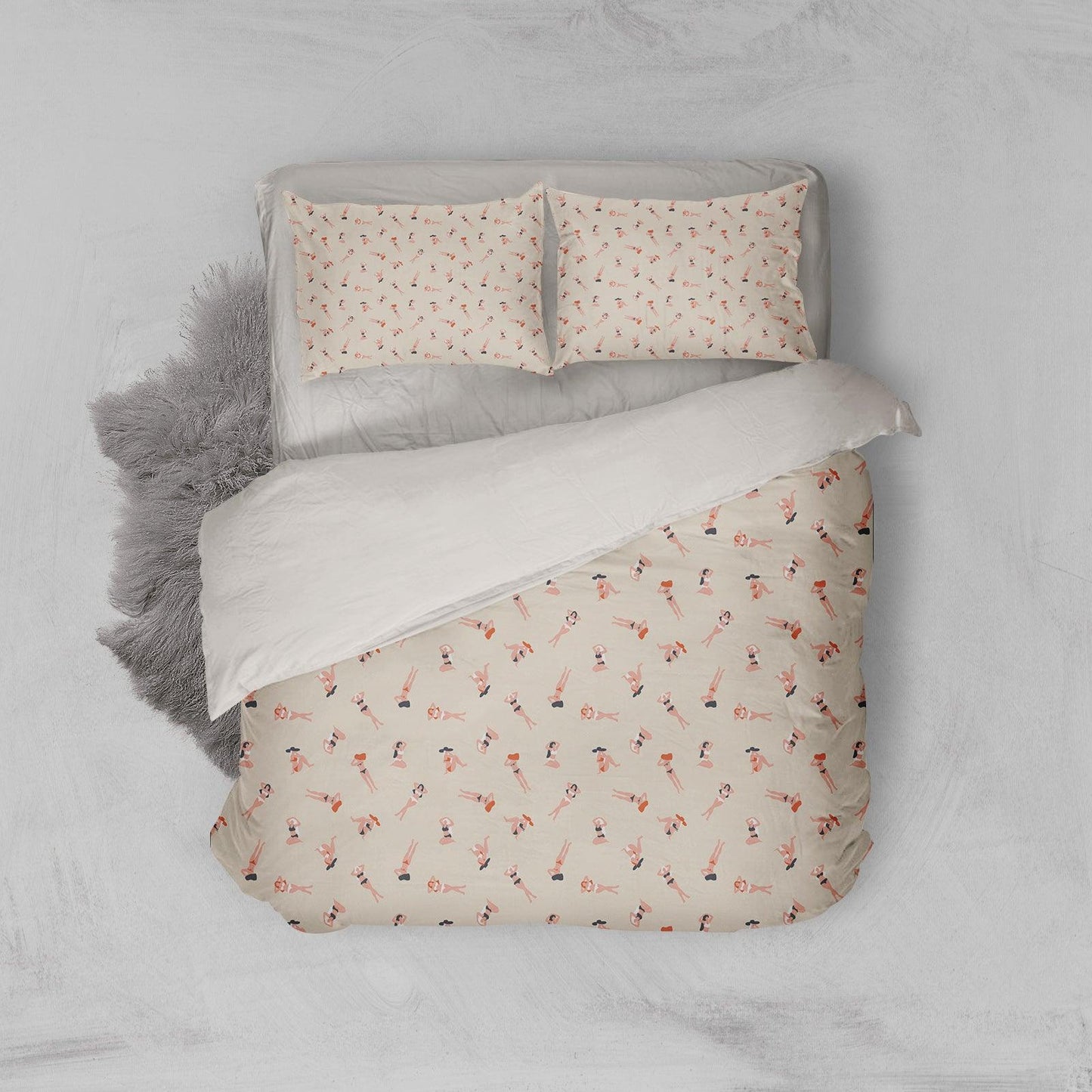 3D Beach Beauty Swim Swimsuit Sunbathing Quilt Cover Set Bedding Set Pillowcases 127