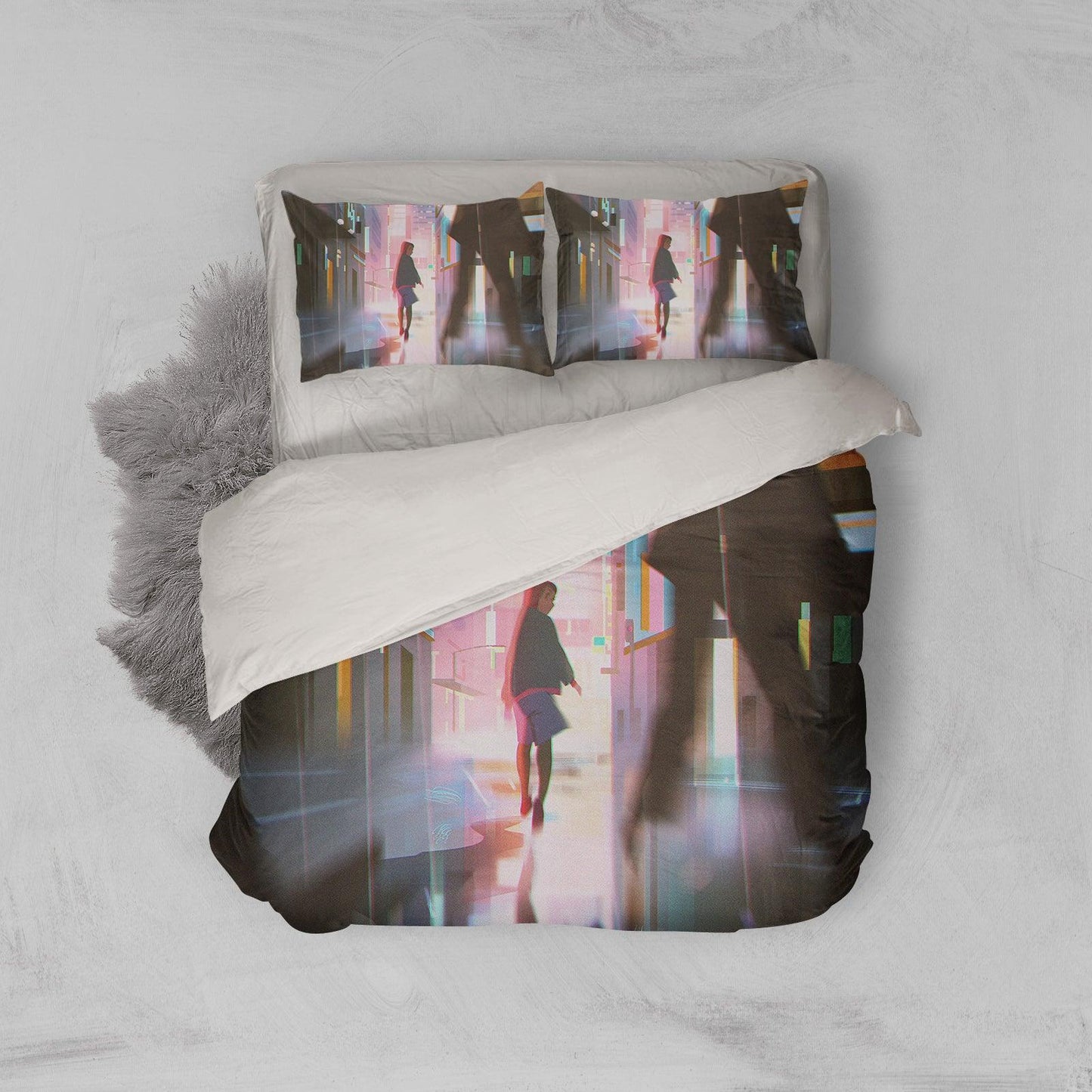 3D Cartoon House Girl Quilt Cover Set Bedding Set Pillowcases 170