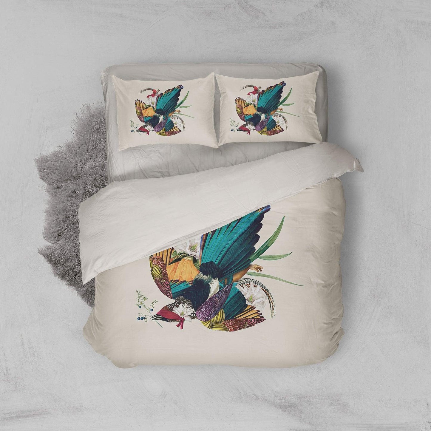3D Blue Bird Quilt Cover Set Bedding Set Pillowcases 185