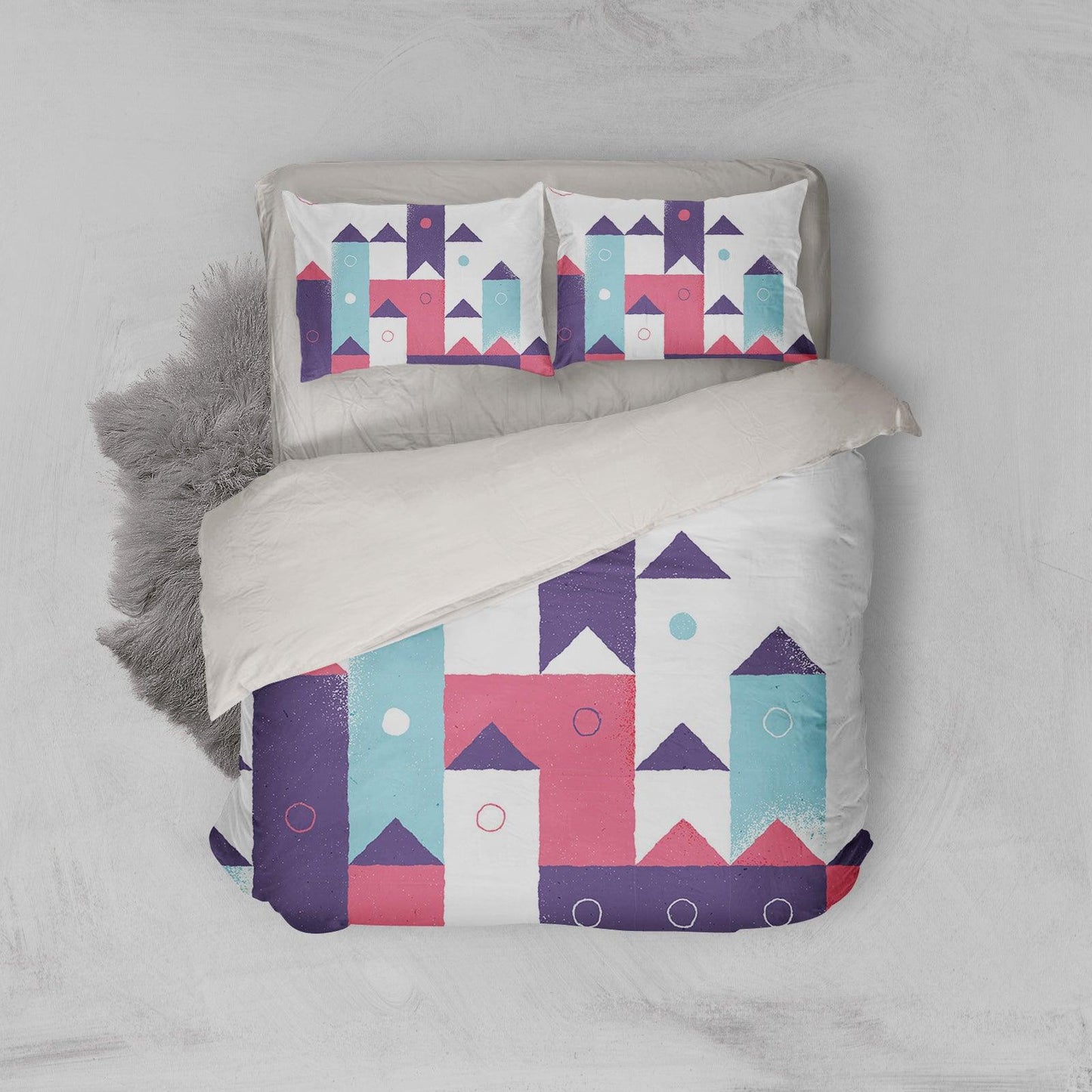 3D Cartoon House Quilt Cover Set Bedding Set Pillowcases 169