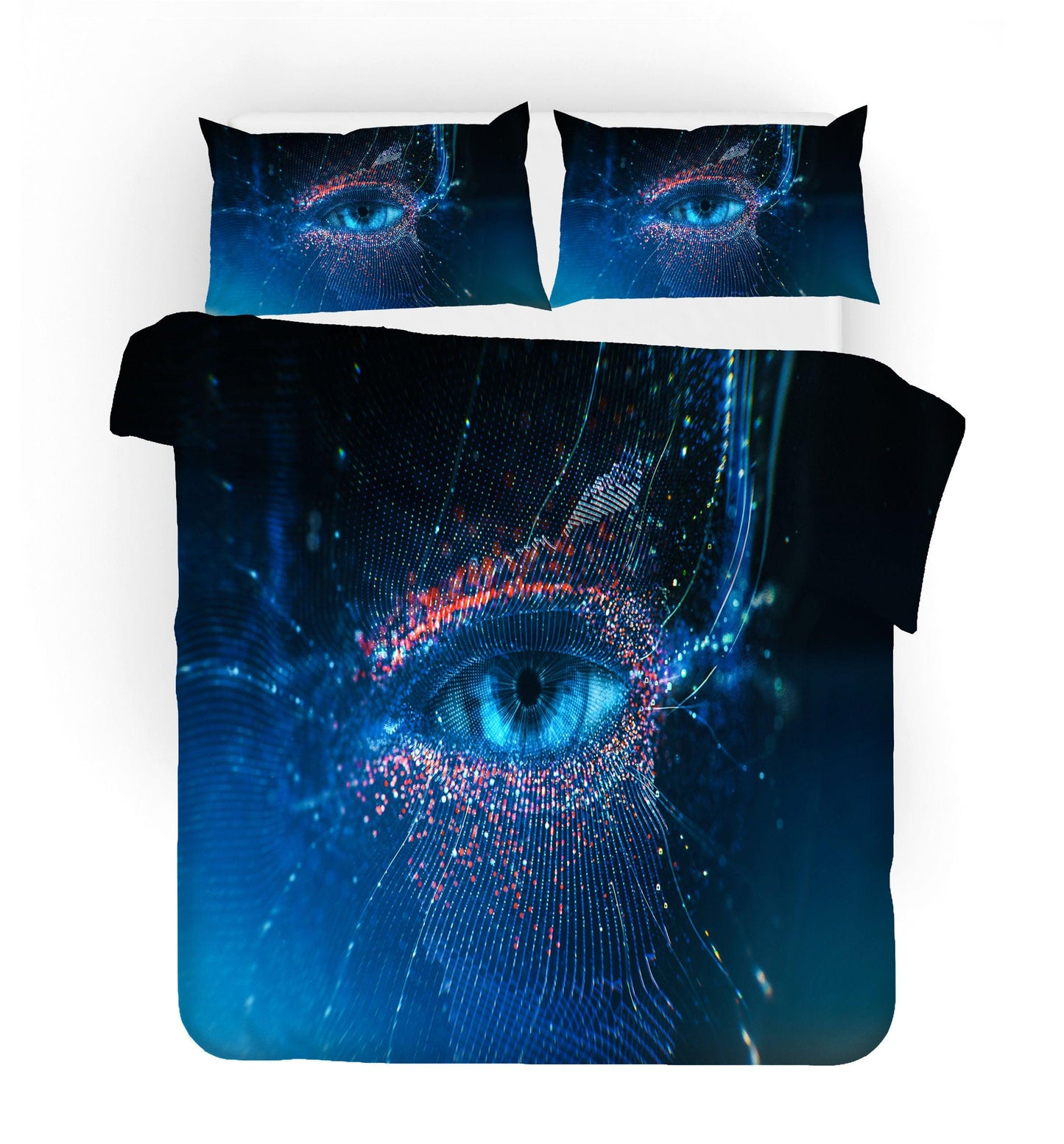 3D Blue Abstract Eye Quilt Cover Set Bedding Set Pillowcases 58