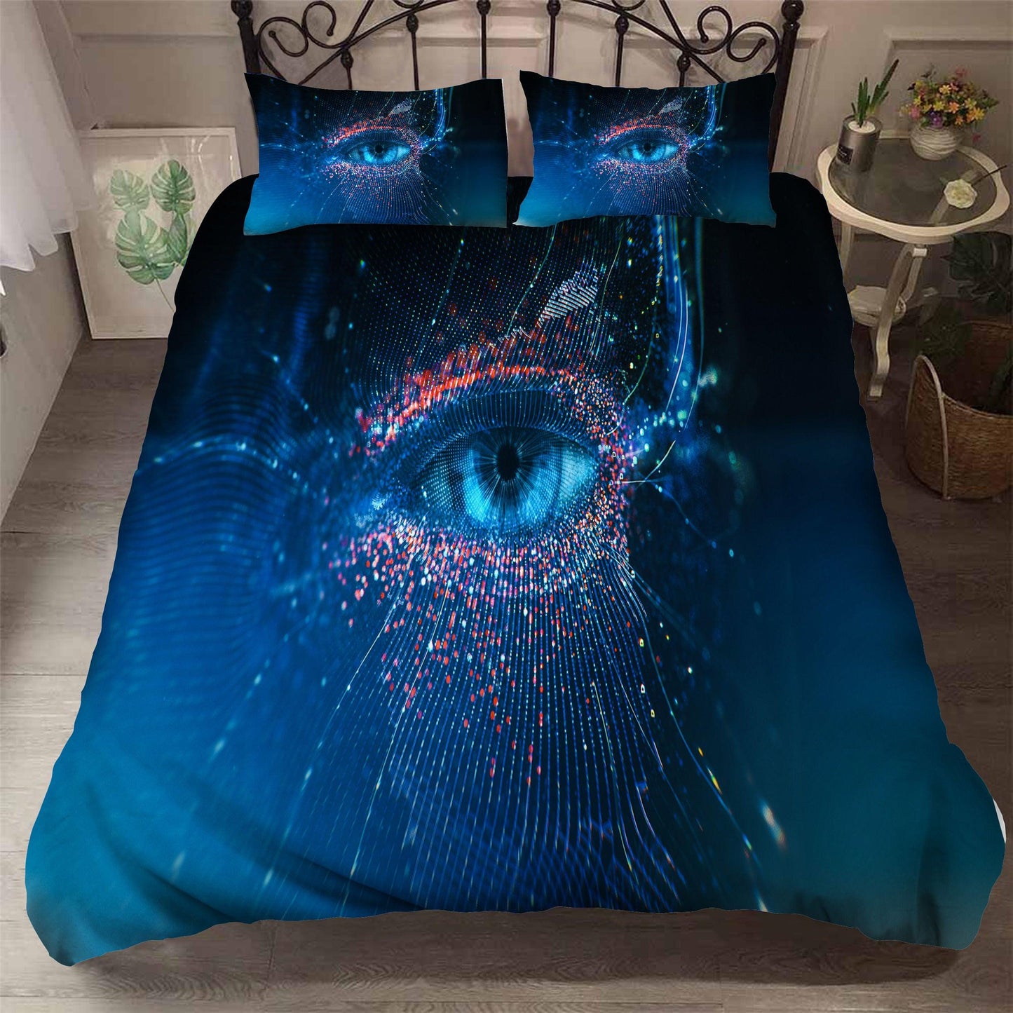 3D Blue Abstract Eye Quilt Cover Set Bedding Set Pillowcases 58