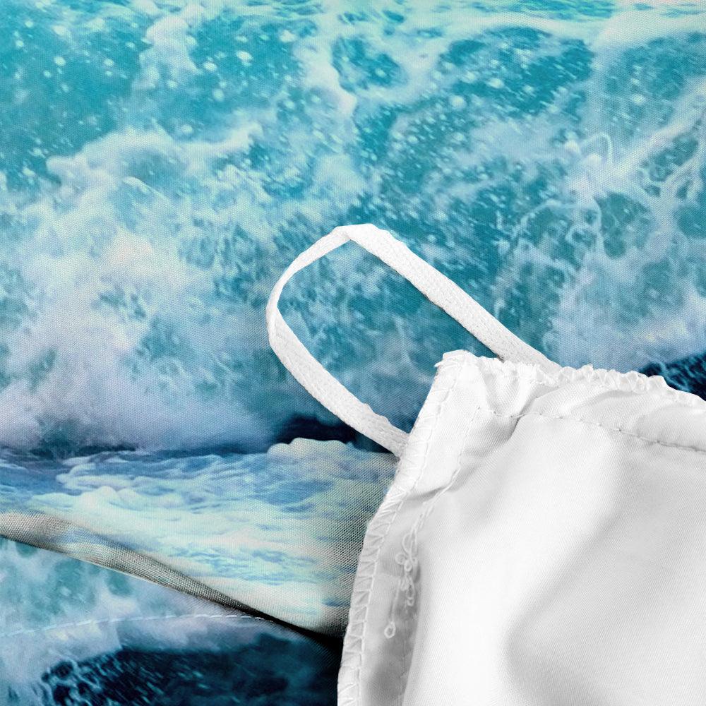 3D Blue Sea Spindrift Quilt Cover Set Bedding Set Duvet Cover Pillowcases JN 1199