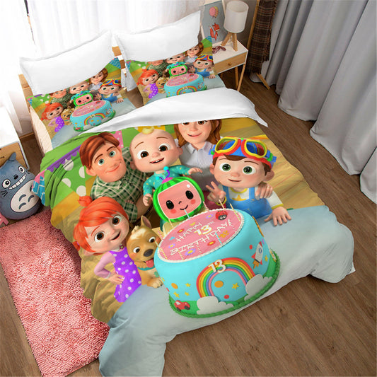 3D Cartoon Nursery Rhymes Pattern Quilt Cover Set Bedding Set Duvet Cover Pillowcases 56