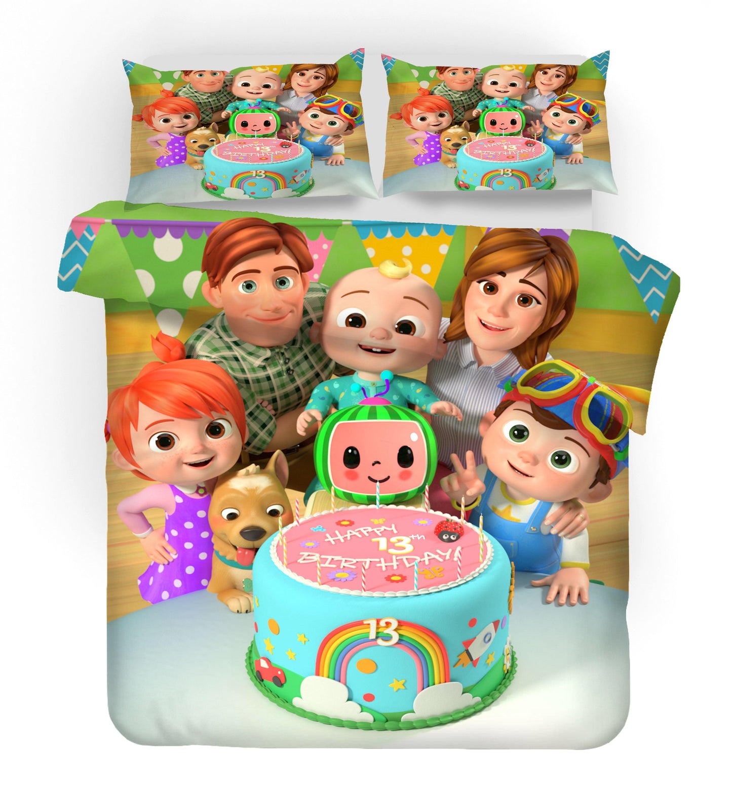 3D Cartoon Nursery Rhymes Pattern Quilt Cover Set Bedding Set Duvet Cover Pillowcases 56