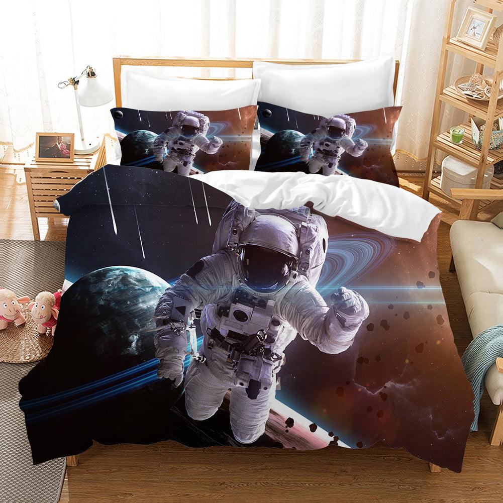 3D Astronaut Planet Universe Quilt Cover Set Bedding Set Pillowcases 53
