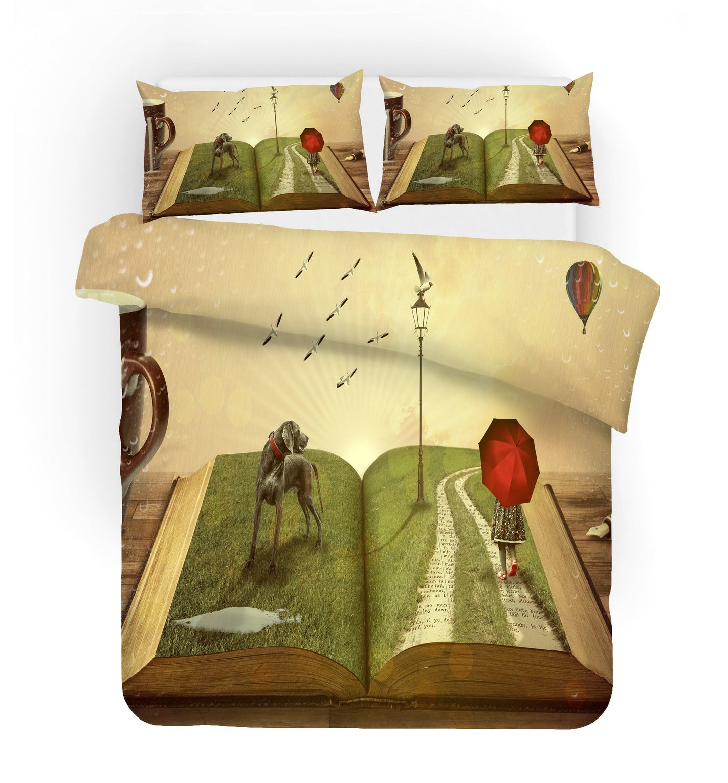 3D Abstract Book Road Quilt Cover Set Bedding Set Pillowcases 84