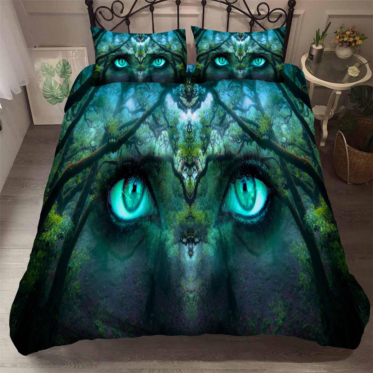 3D Blue Elf Cat Quilt Cover Set Bedding Set Pillowcases 62