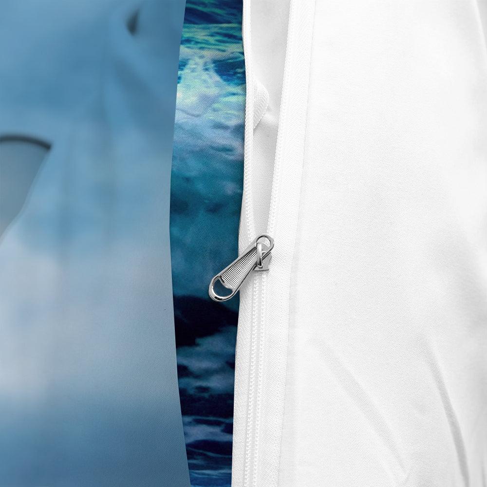 3D Blue Sea Spindrift Cloudy Sky Quilt Cover Set Bedding Set Duvet Cover Pillowcases JN 1200