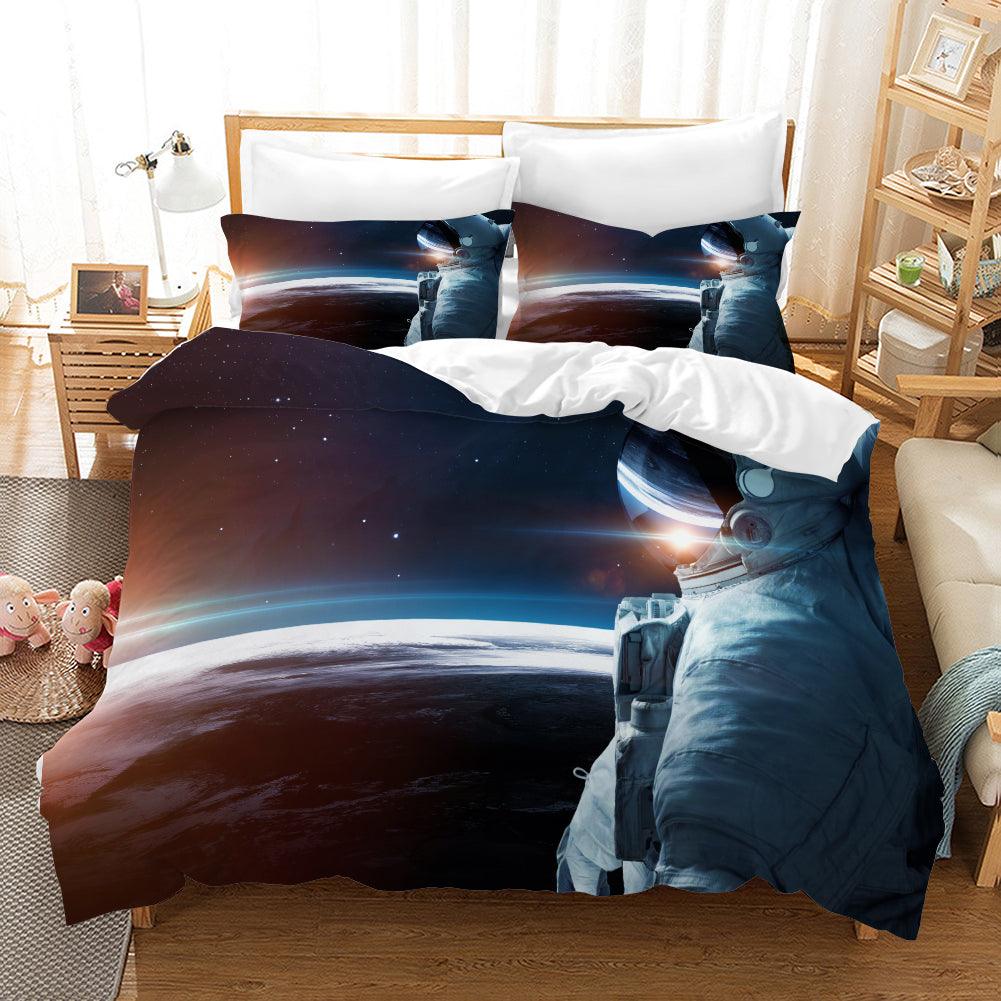3D Astronaut Universe Space Quilt Cover Set Bedding Set Pillowcases 54