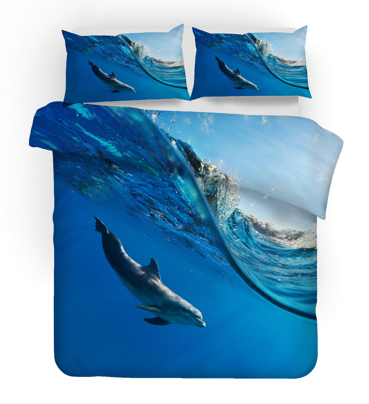 3D Blue Sea Animal Dolphin Quilt Cover Set Bedding Set Duvet Cover Pillowcases 29