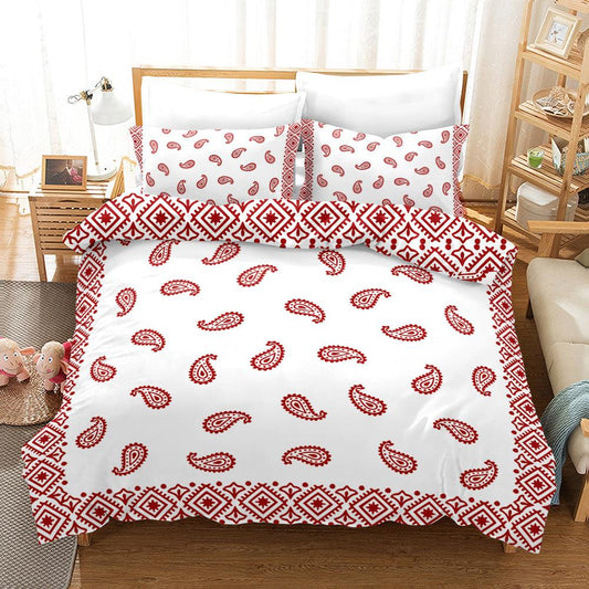 3D Abstract Red Whale War Quilt Cover Set Bedding Set Pillowcases 170