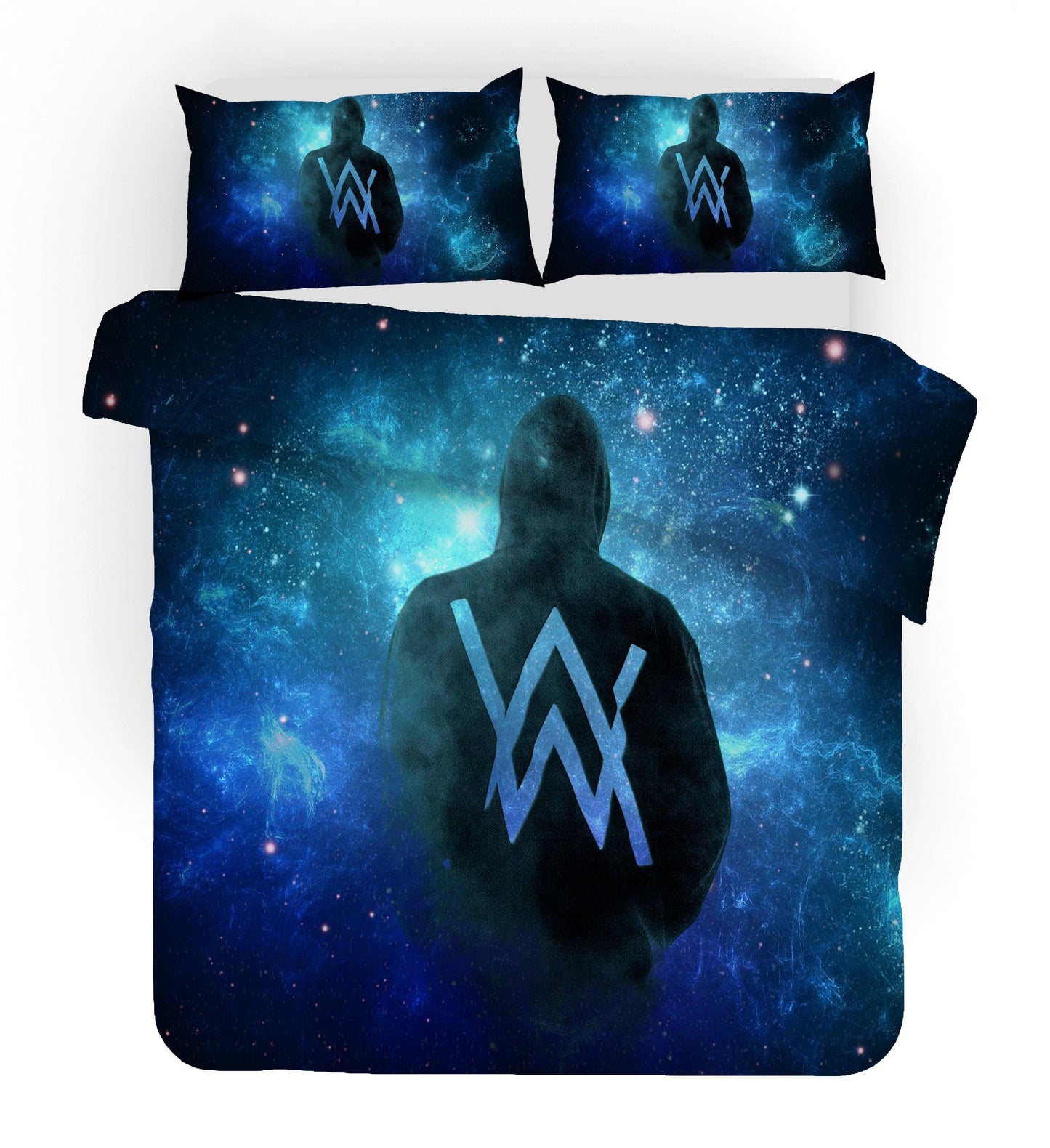 3D Blue Music DJ Disc Jockey Quilt Cover Set Bedding Set Pillowcases 75