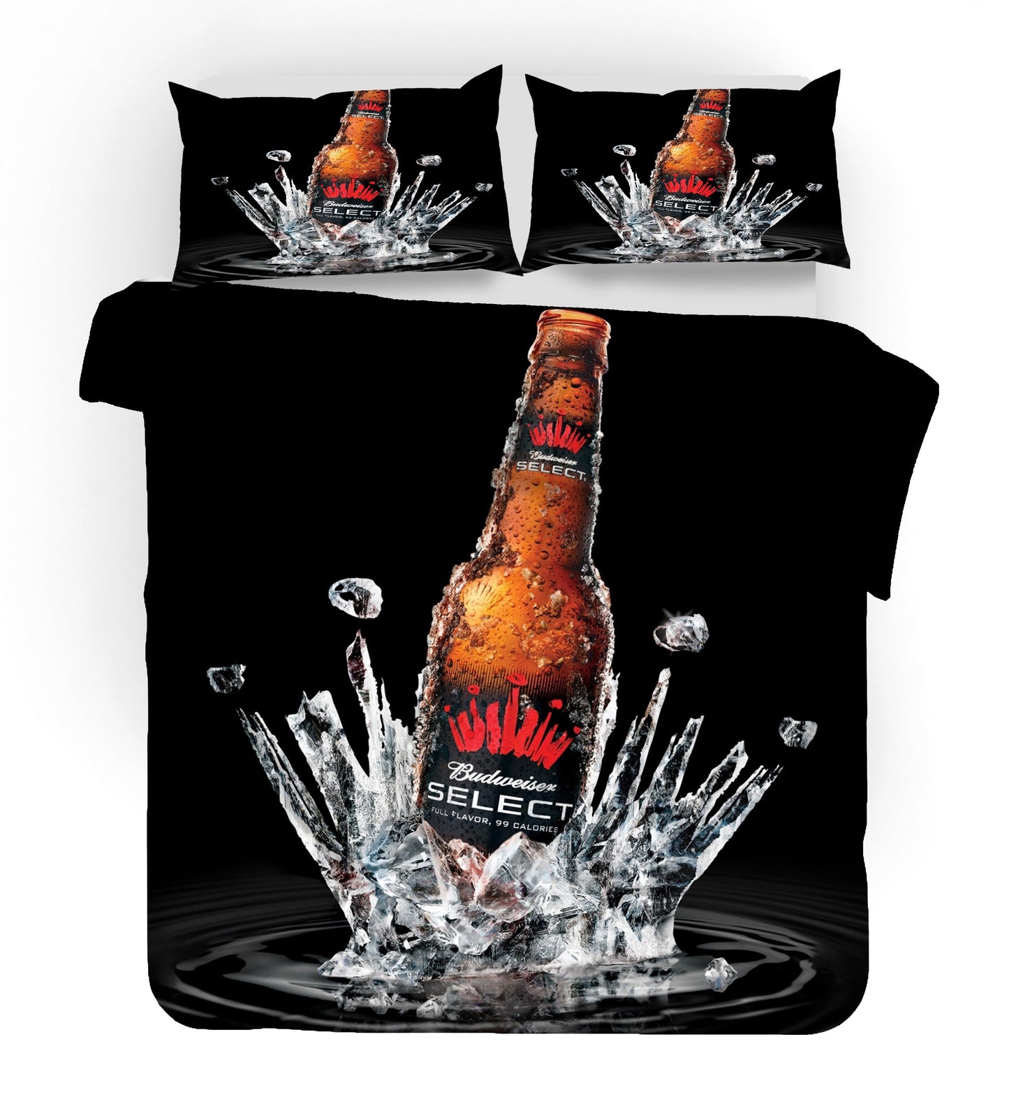 3D Black Beer Bottle Quilt Cover Set Bedding Set Pillowcases 92