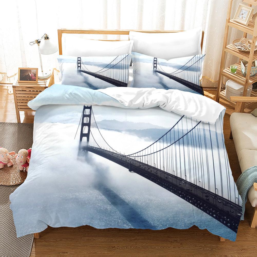 3D Bridge Across Sea Quilt Cover Set Bedding Set Pillowcases 258