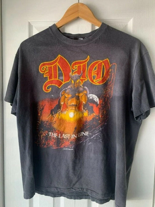 2 Sides | Vintage Dio Last In Line Tour T-Shirt, Dio Band T-Shirt